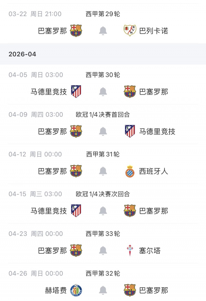 魔鬼赛程！巴萨、马竞10天内将迎来3场直接对话，赛季将交手6次