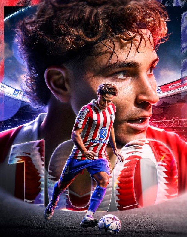 阿尔瓦雷斯迎马竞生涯100次出场里程碑，已贡献45球15助攻