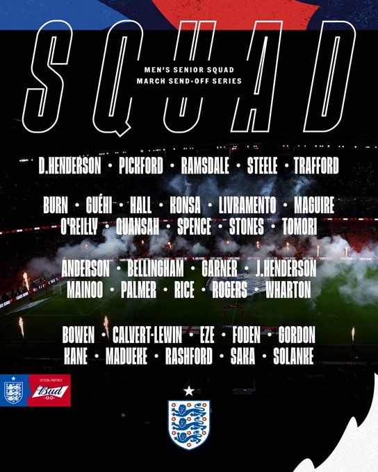 英格兰新一期名单:马奎尔、梅努回归 凯恩、贝林领衔 阿诺德落选