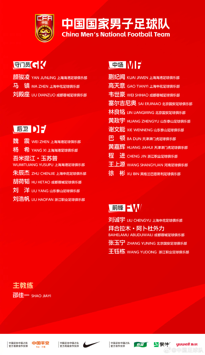 北青：国足以老带新阵容要力保打出水平，也要兼顾加速更新换代