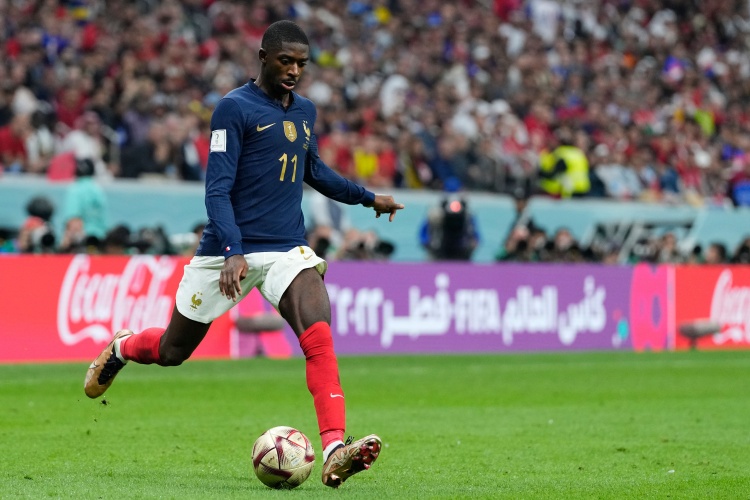 登贝莱自2022年后首次在法国队助攻,国家队4次助攻3次传给姆巴佩