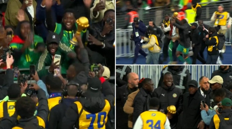 我就是冠军！RMC：塞内加尔中场盖耶手持奖杯和球迷互动了10分钟