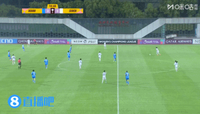 水原FC女足池笑然接队友横传，门前推射破门，武汉女足0-1落后