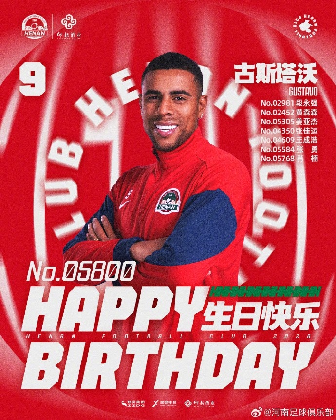 祝福古斯塔沃生日快乐！