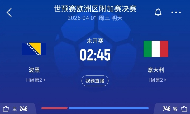 关乎世界杯席位!波黑vs意大利无门线技术,因球场未安装相关设备