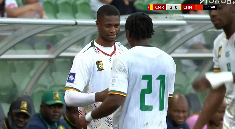 喀麦隆换上4000万身价科法内，效力药厂对阵阿森纳均首发打满全场