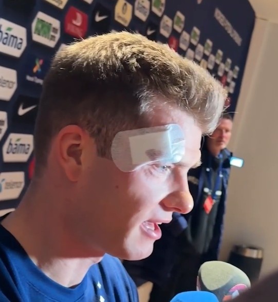 瑟尔洛特头部被撞后表示无碍：我没事，幸运的是没有脑震荡