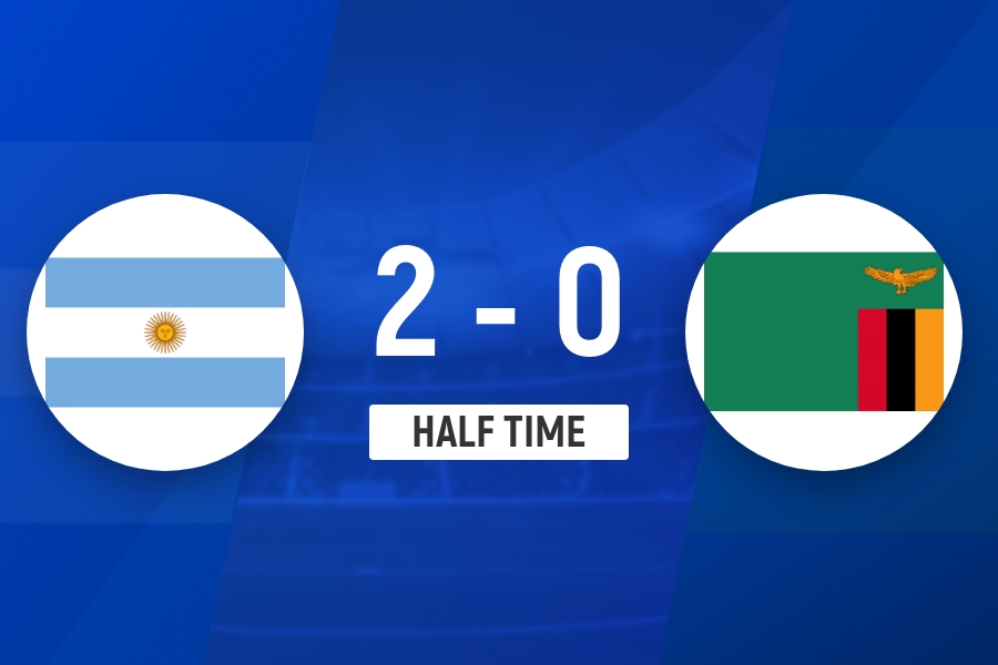 半场-阿根廷2-0赞比亚 梅西策动进球+抽射破门阿尔瓦雷斯闪击